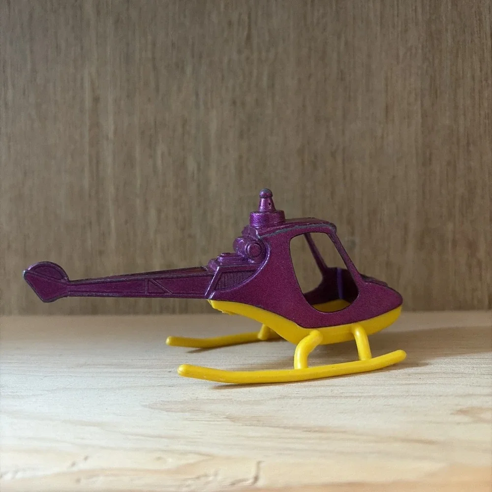 Vintage 1977 Tootsie Toys Purple And Yellow Scorpion Helicopter